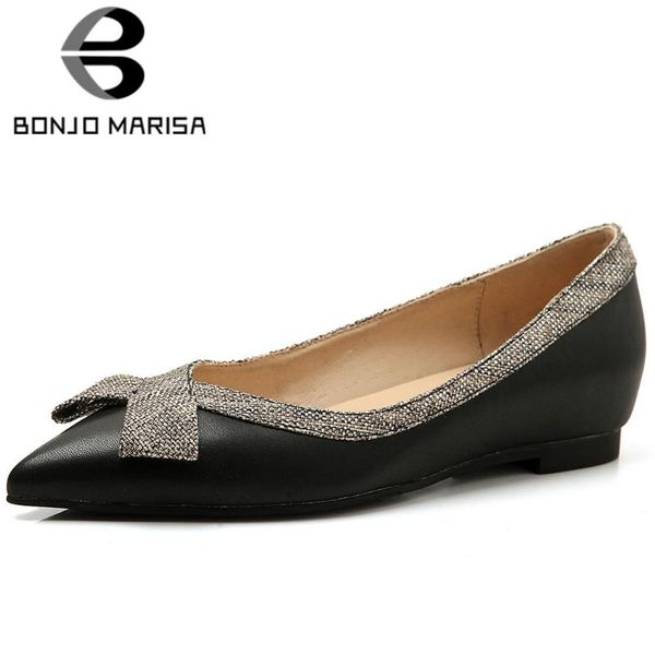 bonjomarisa new spring ladies casual pointed toe flats elegant shallow genuine leather flats women 2020 low heels shoes woman, Black
bonjomarisa new spring ladies casual pointed toe flats elegant shallow genuine leather flats women 2020 low heels shoes woman, Black
