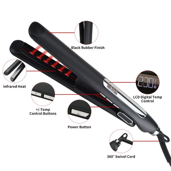 professional infrared hair straightener ceramic led display flat iron hair curler roller curling iron salon styling tools
professional infrared hair straightener ceramic led display flat iron hair curler roller curling iron salon styling tools