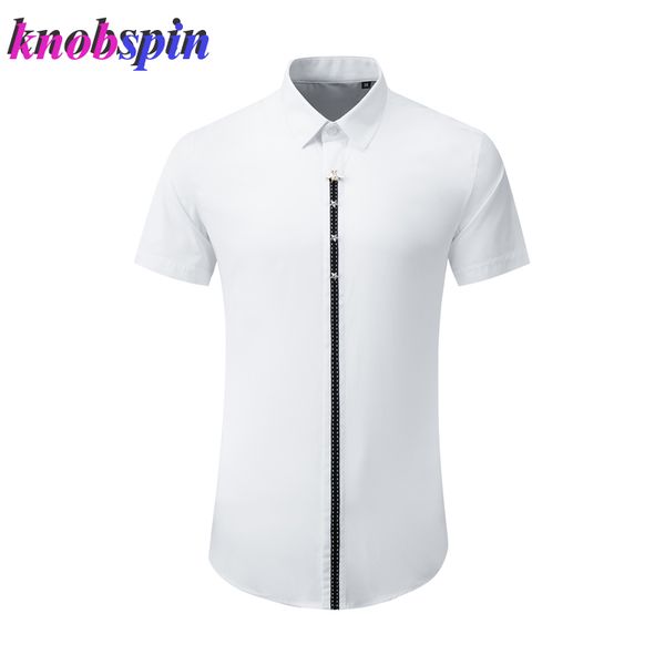 short sleeve summer shirt men ribbon pearl handmade little bee chemise homme plus size -4xl slim casual cotton shirts solid, White;black
short sleeve summer shirt men ribbon pearl handmade little bee chemise homme plus size -4xl slim casual cotton shirts solid, White;black