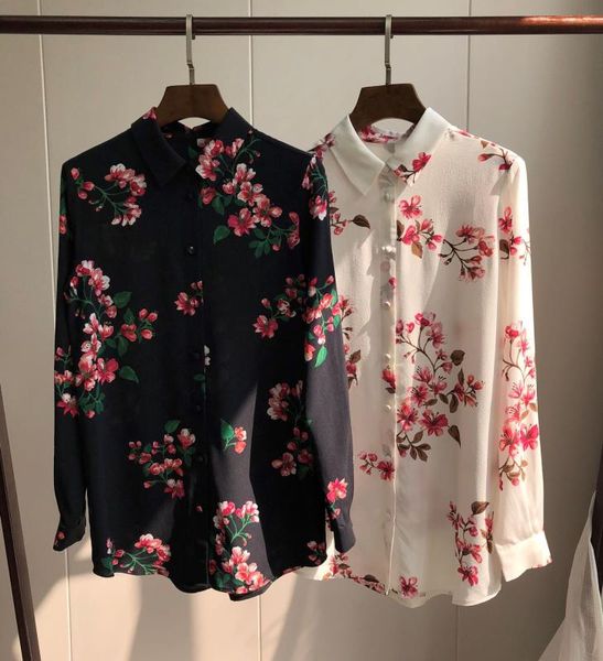 women's blouses & shirts 2021 early spring jellyfish print sand washed silk long-sleeved shirt women, White
women's blouses & shirts 2021 early spring jellyfish print sand washed silk long-sleeved shirt women, White