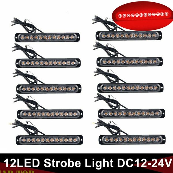 10pcs 12-24v led lights truck led flashing parking lights red 12led strobe dash emergency flashing warning light
10pcs 12-24v led lights truck led flashing parking lights red 12led strobe dash emergency flashing warning light