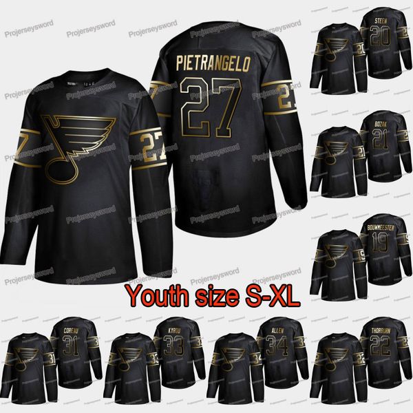 Youth St. Louis Blues Alex Pietrangelo 2019 Golden Edition Jersey Chris Thorburn Alexander Steen Bernie Federko Jared Coreau Jake Allen
Youth St. Louis Blues Alex Pietrangelo 2019 Golden Edition Jersey Chris Thorburn Alexander Steen Bernie Federko Jared Coreau Jake Allen