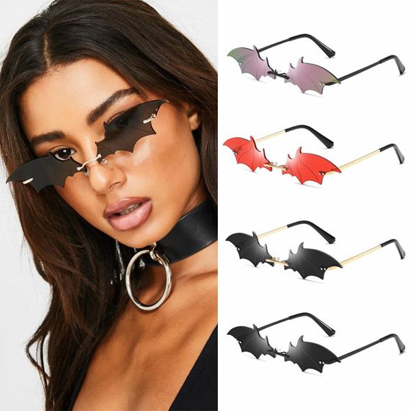2020 new fashion uv400 rimless women sunglasses bat shape sun glasses true film lens ladies eyewear streetwear accessories, White;black
2020 new fashion uv400 rimless women sunglasses bat shape sun glasses true film lens ladies eyewear streetwear accessories, White;black
