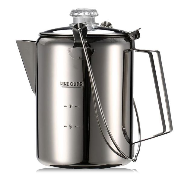 открытый кемпинг кофейник 9 чашки из нержавеющей стали percolator кофейника чайник для кемпинга домашней кухни
открытый кемпинг кофейник 9 чашки из нержавеющей стали percolator кофейника чайник для кемпинга домашней кухни