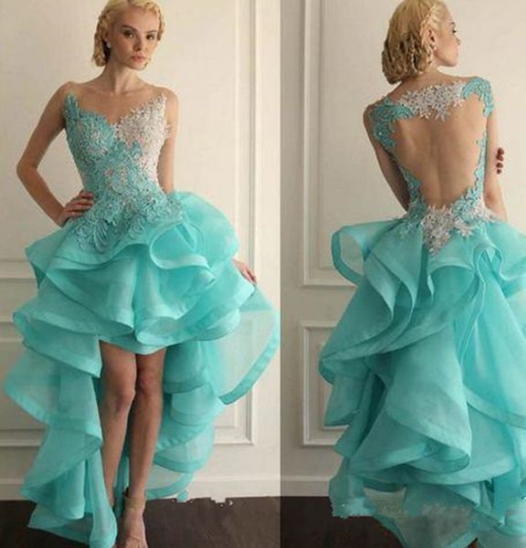 2019 new appliqued organza prom dress newly special lace tank activity vestido high-low v-neck dancing party dress, Black
2019 new appliqued organza prom dress newly special lace tank activity vestido high-low v-neck dancing party dress, Black