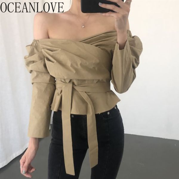 oceanlove chic solid off shoulder women and blouses bandage bow ins spring korean blusas spring bow shirt 15221, White
oceanlove chic solid off shoulder women and blouses bandage bow ins spring korean blusas spring bow shirt 15221, White