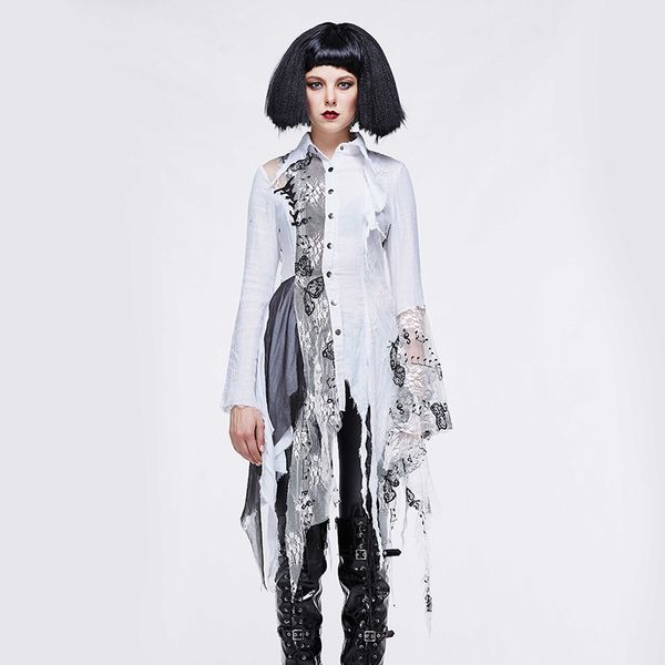 gothic punk womens and blouses white patchwork see-through shirts irregular shape
gothic punk womens and blouses white patchwork see-through shirts irregular shape