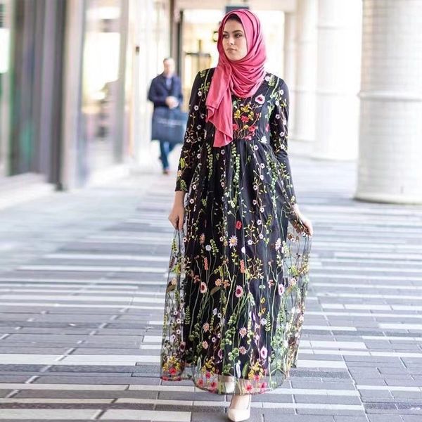 muslim kaftan dress abaya dubai lace floral embroidered robe elegant modest fashion women's islamic turkey gowns long sleeve, Red
muslim kaftan dress abaya dubai lace floral embroidered robe elegant modest fashion women's islamic turkey gowns long sleeve, Red