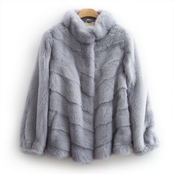 2020 new fault code haining short fund keep warm mink leather and fur overcoat stand lead loose coat, Black
2020 new fault code haining short fund keep warm mink leather and fur overcoat stand lead loose coat, Black