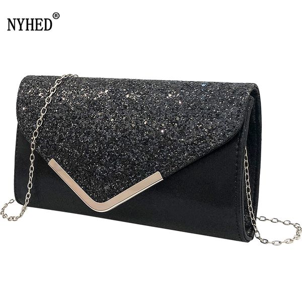 nyhed women evening clutch purse sequin pu chains handbags female party clutches bag
nyhed women evening clutch purse sequin pu chains handbags female party clutches bag