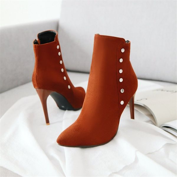 fashion rivet black for boots women plus size zipper office women winter boots pointed toe ankle
fashion rivet black for boots women plus size zipper office women winter boots pointed toe ankle