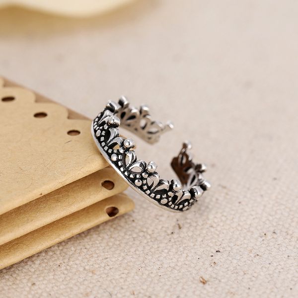 vintage crown thai silver 925 sterling silver ladies finger engagement rings jewelry women open ring no fade wholesale gift, Slivery;golden 
vintage crown thai silver 925 sterling silver ladies finger engagement rings jewelry women open ring no fade wholesale gift, Slivery;golden