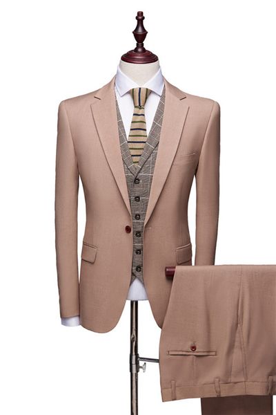 wedding men suits beige groom wear tuxedos groomsmen 3 pcs (jacket+pants+vest) formal business suit for men custom made, White;black
wedding men suits beige groom wear tuxedos groomsmen 3 pcs (jacket+pants+vest) formal business suit for men custom made, White;black
