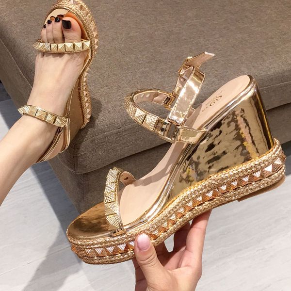 2020 new summer women sandals open toe high heels wedges shoes buckle strap gladiator platform sandals chaussure femme, Black
2020 new summer women sandals open toe high heels wedges shoes buckle strap gladiator platform sandals chaussure femme, Black