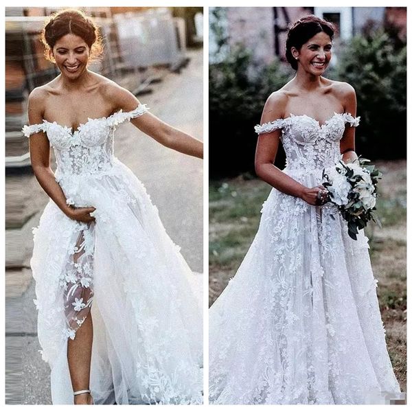 off shoulder full lace a-line wedding dresses beach modest garden lace up back bridal gowns formal vestidos de marriage beautiful, White
off shoulder full lace a-line wedding dresses beach modest garden lace up back bridal gowns formal vestidos de marriage beautiful, White