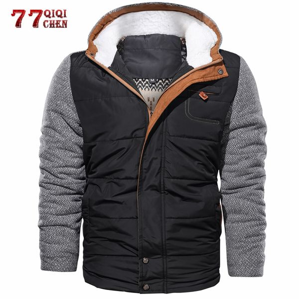 men's jackets 2021 winter warm parkas thick jacket men casual slim cotton hooded collar fur coats patchwork design padded overcoat, Black;brown
men's jackets 2021 winter warm parkas thick jacket men casual slim cotton hooded collar fur coats patchwork design padded overcoat, Black;brown