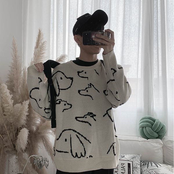 2019 новая мода собака печати длинные рукава wild wild сыпучие knit heads осень и зима мужские свитера, White;black
2019 новая мода собака печати длинные рукава wild wild сыпучие knit heads осень и зима мужские свитера, White;black