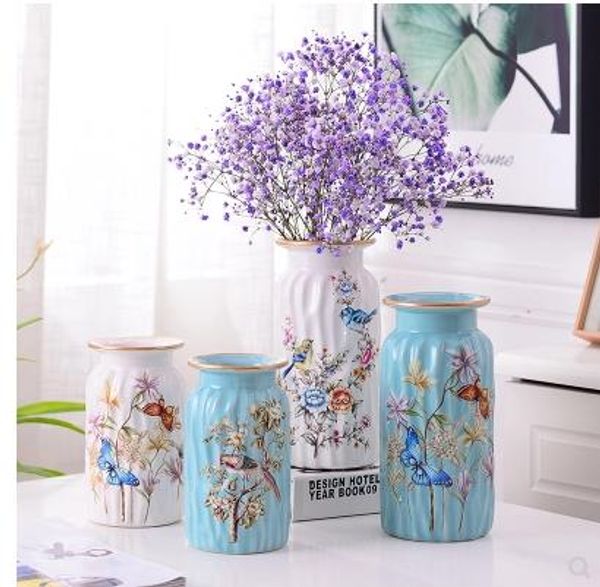 beautiful flower and bird pattern ceramic vase, home office desk decoration gift, can hold water
beautiful flower and bird pattern ceramic vase, home office desk decoration gift, can hold water
