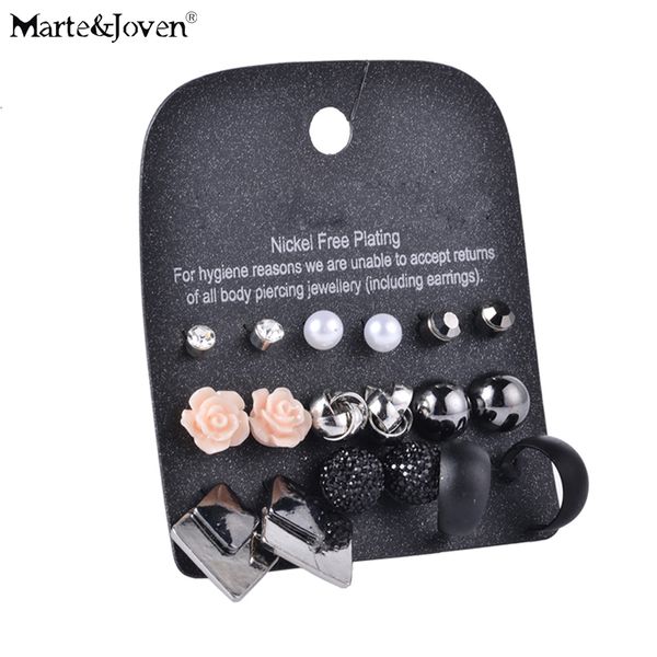 marte&joven new style rhinestone stud earring set for women selling cute flower mixed imitation pearl earring sets 9 pairs, Golden;silver
marte&joven new style rhinestone stud earring set for women selling cute flower mixed imitation pearl earring sets 9 pairs, Golden;silver