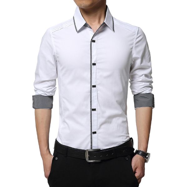 shirt men 100% cotton dress shirts spring long sleeve casual shirt men wedding white shirts men c013, White;black
shirt men 100% cotton dress shirts spring long sleeve casual shirt men wedding white shirts men c013, White;black
