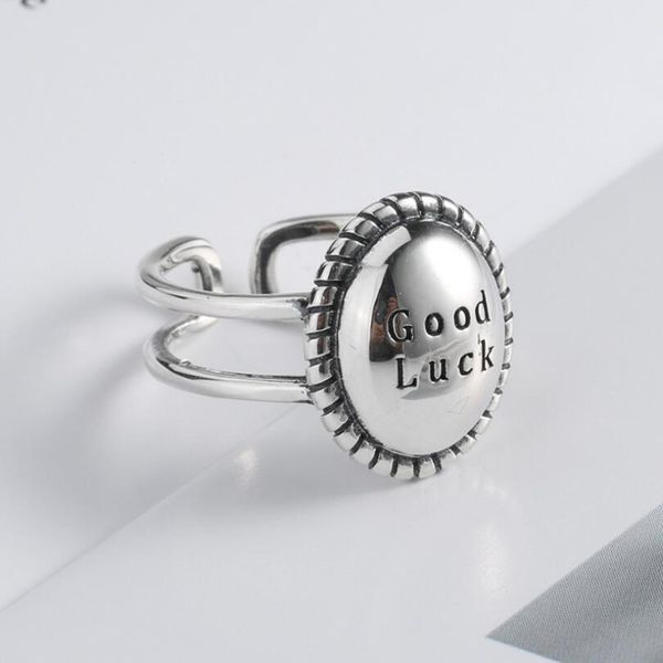 new thai silver ring for women party jewelry trendy vintage good luck blessing spirit ring girl birthday present friend gifts, Golden;silver
new thai silver ring for women party jewelry trendy vintage good luck blessing spirit ring girl birthday present friend gifts, Golden;silver