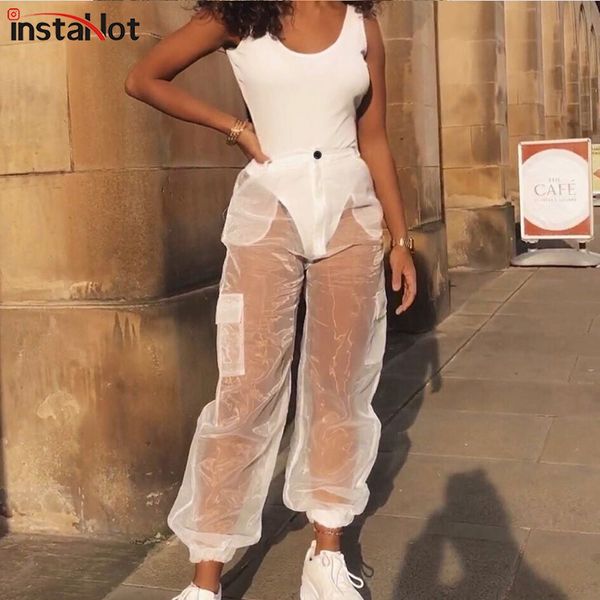 instamesh pant ladies see through high street trousers ladies summer cargo pants women pocket loose transparent, Black;white
instamesh pant ladies see through high street trousers ladies summer cargo pants women pocket loose transparent, Black;white