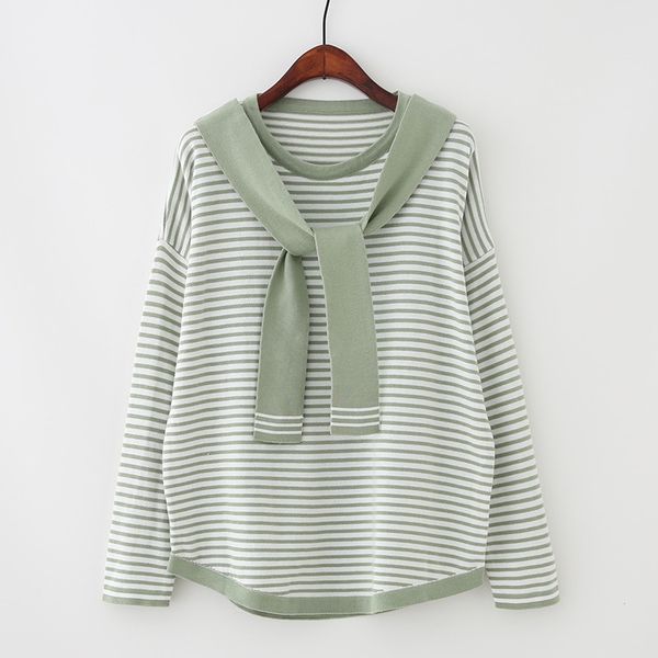 spring autumn women knitted sweater long sleeve striped fake two ladies clothes vintage loose casual women yoyikamomo, White;black
spring autumn women knitted sweater long sleeve striped fake two ladies clothes vintage loose casual women yoyikamomo, White;black