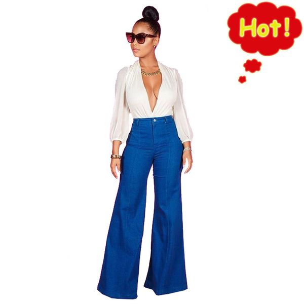 2019 high waist jeans women denim hole ripped jean women casual stretch boyfriend loose flare pants plus size g3p7, Blue
2019 high waist jeans women denim hole ripped jean women casual stretch boyfriend loose flare pants plus size g3p7, Blue