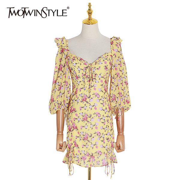 twotwinstyle elegant print women dresses square collar lantern three quarter sleeve high waist ruched lace up dress female tide, Black;gray
twotwinstyle elegant print women dresses square collar lantern three quarter sleeve high waist ruched lace up dress female tide, Black;gray