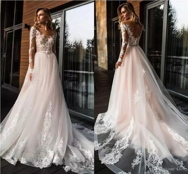 2019 sheer a line свадебные платья с длинными рукавами кружева тюль кружева аппликации свадебные платья сексуальная спинки развертки поезд с, White
2019 sheer a line свадебные платья с длинными рукавами кружева тюль кружева аппликации свадебные платья сексуальная спинки развертки поезд с, White