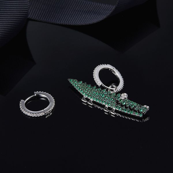 wholesale- original single asymmetry 925 sterling silver with mint green large crocodile shape earrings for women fashion
wholesale- original single asymmetry 925 sterling silver with mint green large crocodile shape earrings for women fashion