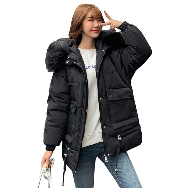 korean style 2019 winter jacket women hooded solid drawstring black white female big pocket down cotton coat loose womens parka, Tan;black
korean style 2019 winter jacket women hooded solid drawstring black white female big pocket down cotton coat loose womens parka, Tan;black