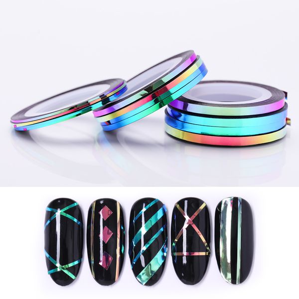 4 rolls/set chameleon nail striping tape line 1mm 2mm 3mm adhesive decal for nail art decoration manicure tools design, Black
4 rolls/set chameleon nail striping tape line 1mm 2mm 3mm adhesive decal for nail art decoration manicure tools design, Black