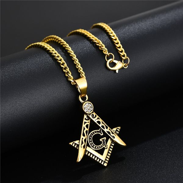 fashion mens 18k gold plated vintage masonic pendant necklace hip hop jewelry rhinestone design link chain punk men necklaces for men gifts, Silver
fashion mens 18k gold plated vintage masonic pendant necklace hip hop jewelry rhinestone design link chain punk men necklaces for men gifts, Silver