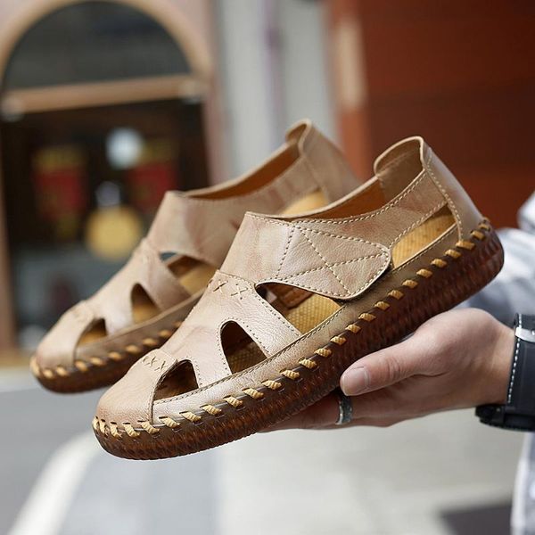 sandals 2021 summer men breathable beach male casual shoes leather soft big size 38-48, Black
sandals 2021 summer men breathable beach male casual shoes leather soft big size 38-48, Black