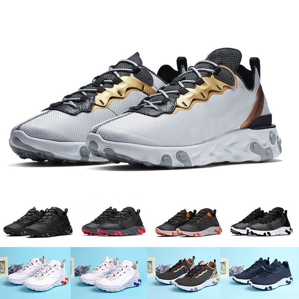 2019 Newest React Element 55 Mens Women Running Shoes Undercover X Game Royal Triple Black Metallic Gold Designer Sneakers Trainers
2019 Newest React Element 55 Mens Women Running Shoes Undercover X Game Royal Triple Black Metallic Gold Designer Sneakers Trainers