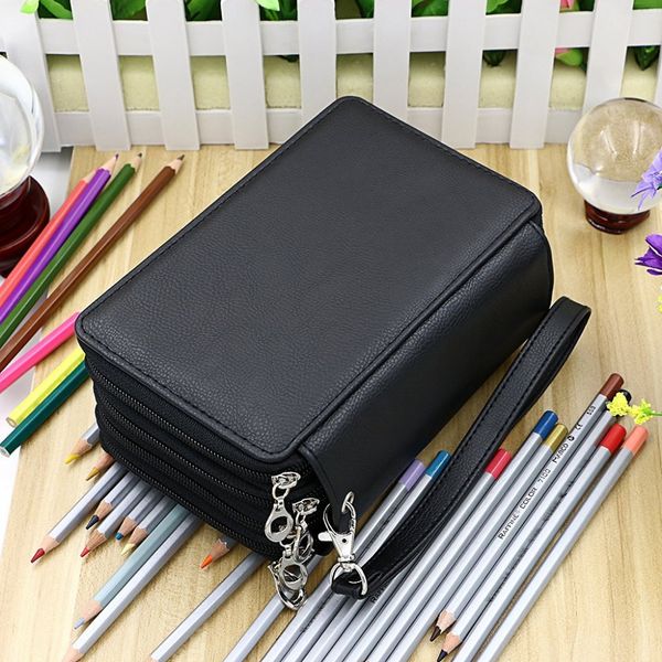 pu leather 72 holders handy large capacity school pencils case colored pencil bag for student gift art supplies
pu leather 72 holders handy large capacity school pencils case colored pencil bag for student gift art supplies