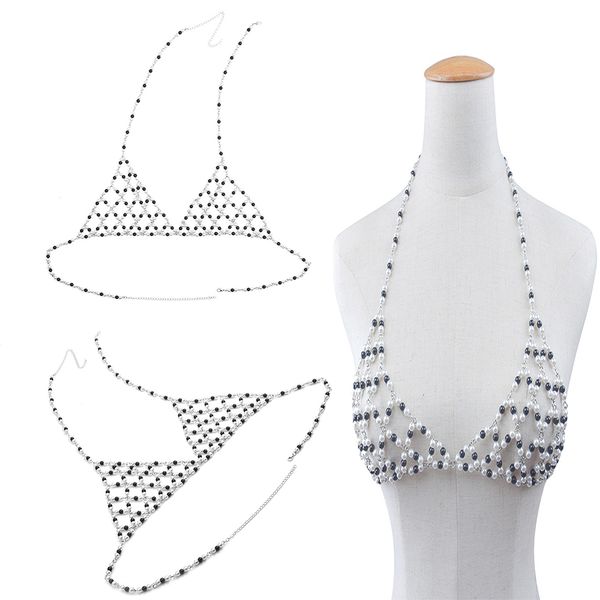 women bra chest belly chains summer beach party harness necklace pearl brassiere body chain bikini body jewelry gifts, Silver
women bra chest belly chains summer beach party harness necklace pearl brassiere body chain bikini body jewelry gifts, Silver