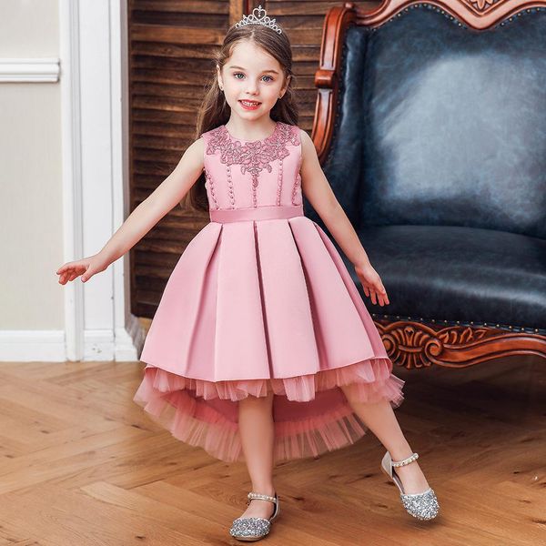 children's embroidered beaded dress catwalk small flower girl trailing princess dress fluffy small host piano costume, Red;yellow
children's embroidered beaded dress catwalk small flower girl trailing princess dress fluffy small host piano costume, Red;yellow