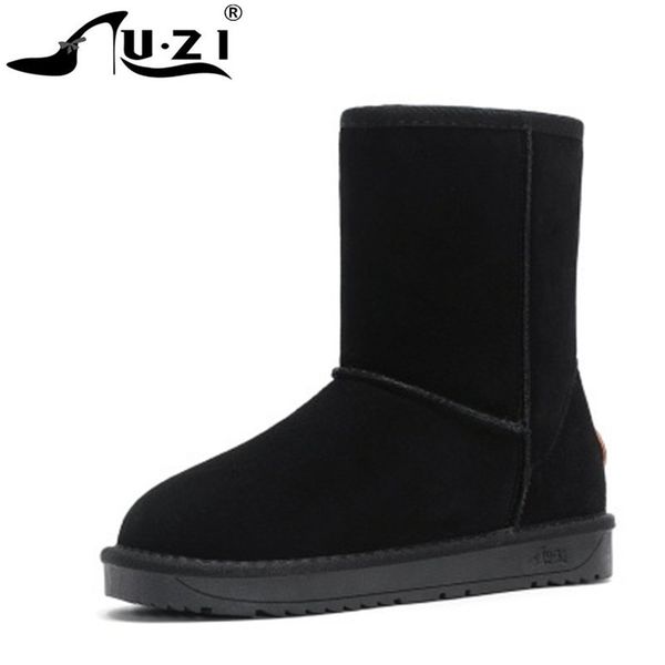 australian style women's winter suede thick plush snow boots 100% genuine leather ankle fall boots super warm platform booties, Black
australian style women's winter suede thick plush snow boots 100% genuine leather ankle fall boots super warm platform booties, Black
