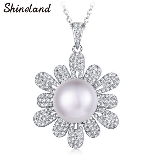 shineland pearl necklaces zircon pendant fashion jewelry 925 sterling silver link necklaces women party wedding gift n50
shineland pearl necklaces zircon pendant fashion jewelry 925 sterling silver link necklaces women party wedding gift n50