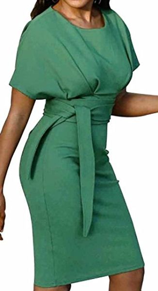 shinfy women's elegant short sleeve busniess bodycon pencil dress belt, Black;gray
shinfy women's elegant short sleeve busniess bodycon pencil dress belt, Black;gray