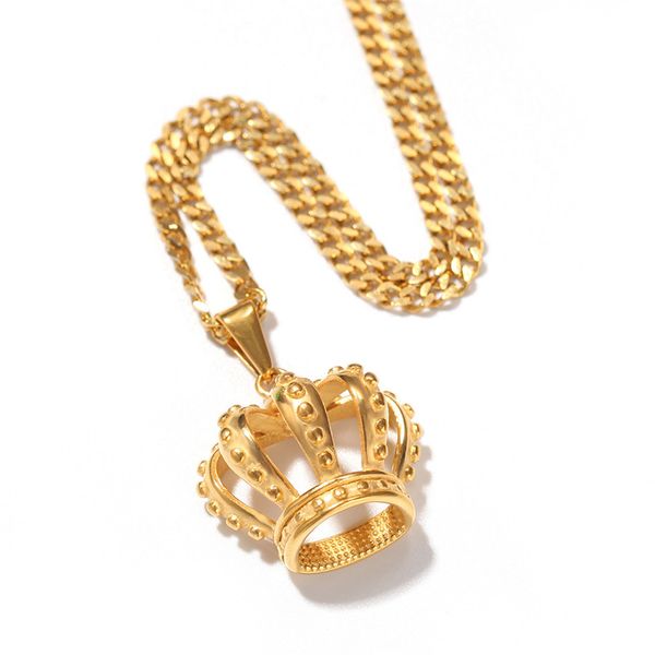 hip hop crown necklace stainless steel cuban link european and american style for mens necklace gift, Silver
hip hop crown necklace stainless steel cuban link european and american style for mens necklace gift, Silver