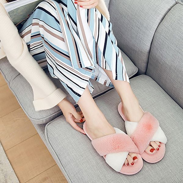 oeakdrop shipping new autumn and winter plush slippers ladies cross-section cotton slippers floor warm and slip-proof, Black
oeakdrop shipping new autumn and winter plush slippers ladies cross-section cotton slippers floor warm and slip-proof, Black