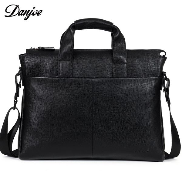 men genuine leather briefcase real leather black brown men's messenger bag shoulder bag danjue male business laptop
men genuine leather briefcase real leather black brown men's messenger bag shoulder bag danjue male business laptop