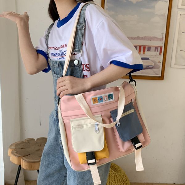 large capacity female bags 2020 new cartoon pattern canvas bags young girl shoulder messenger bag stitching handbag
large capacity female bags 2020 new cartoon pattern canvas bags young girl shoulder messenger bag stitching handbag