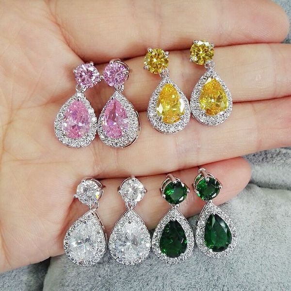 fashion pendant earrings for woman cubic zircon drop earrings round red yellow blue white gold jewelry, Golden
fashion pendant earrings for woman cubic zircon drop earrings round red yellow blue white gold jewelry, Golden