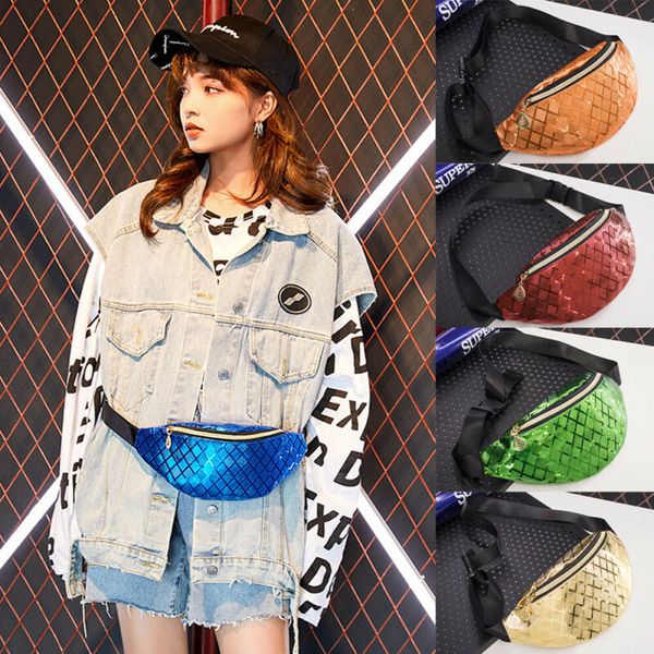 women waist fanny pack belt bag travel hip bum bag small purse chest pouch punk