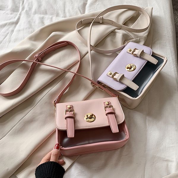 original design 2020 new color shoulder bag fashion chain slung square bag transparent lock
original design 2020 new color shoulder bag fashion chain slung square bag transparent lock