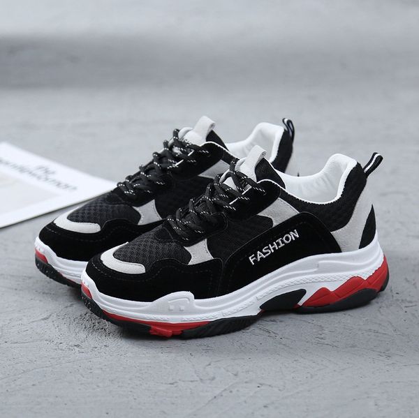 women's shoes 2018 spring new casual sneakers thick bottom daddy shoes ins mesh air flat sneakers platform girls, Black
women's shoes 2018 spring new casual sneakers thick bottom daddy shoes ins mesh air flat sneakers platform girls, Black